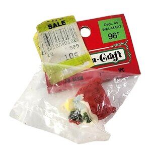 Vintage Create A Craft Christmas Tiny Ornament Charm 3D Resin NIP New Old Stock